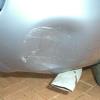 Rav 4 dent. Plastic dent repair and paint repair. Click to enlarge. 